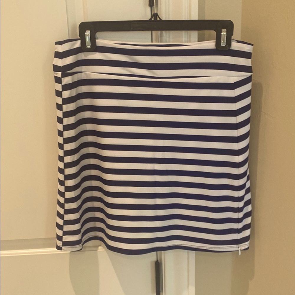 Jude Connolly navy and white striped skirt size small